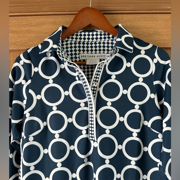 Gretchen Scott Everywhere Dress Dip & Dot Navy/White size Small - Picture 6 of 15